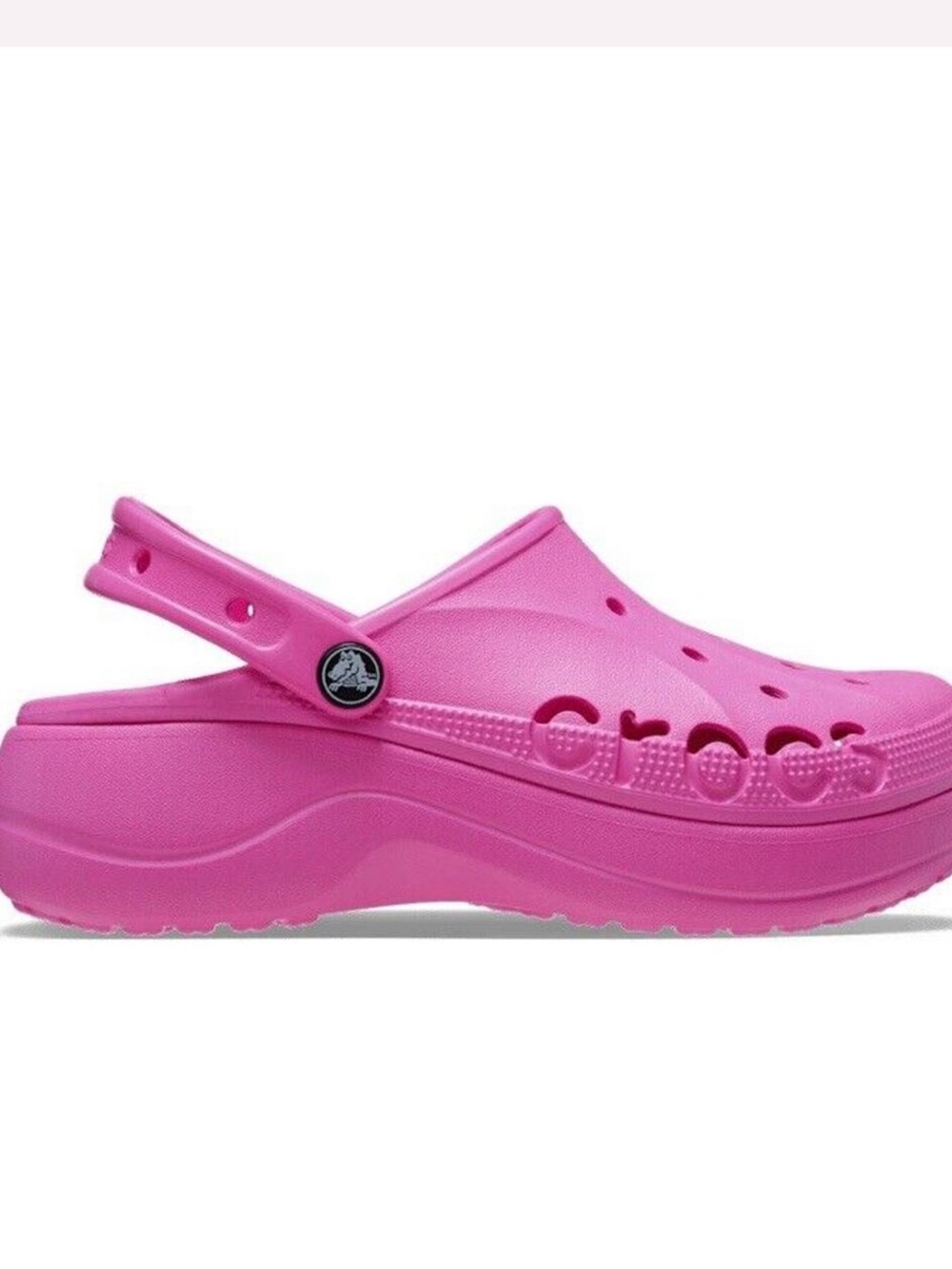 Crocs Baya Platform Clogs Women Electric Hot Pink Shoes